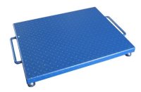 Blue textured platform with handles either side of it