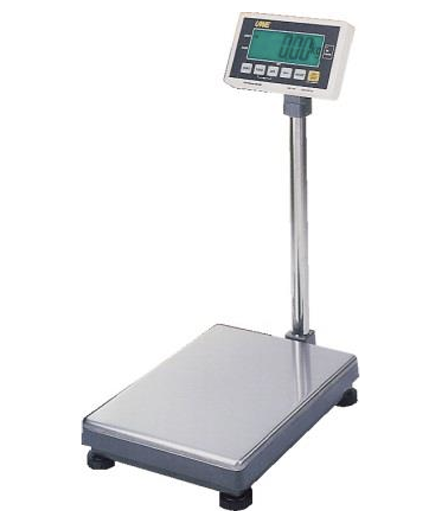 Floor scale on white background