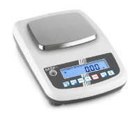 Precision laboratory scale with blue LCD display