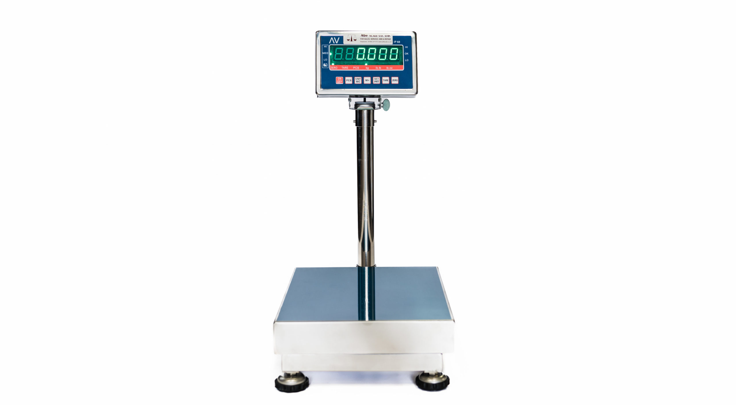Stainless Steel Floor Scales sitting on the floor with a white background