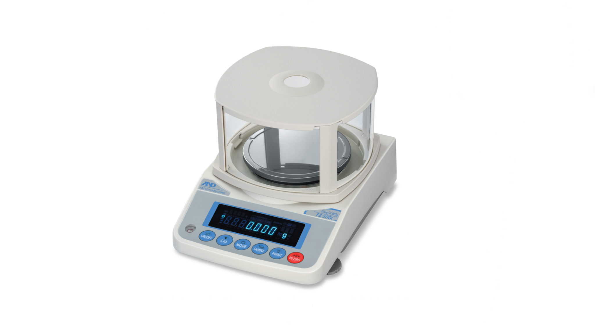 Picture of a precision scale on a white background